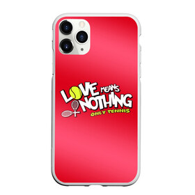 Чехол для iPhone 11 Pro Max матовый с принтом Love means nothing only tennis в Белгороде, Силикон |  | большой | большой теннис | любовь ничего не значит только большой теннис | теннис