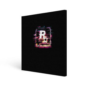 Холст квадратный с принтом Rockstar Noise в Белгороде, 100% ПВХ |  | Тематика изображения на принте: auto | dead | grand | gta | red | redemption | theft | гта | рокстар