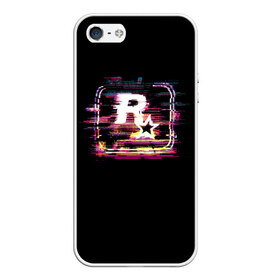 Чехол для iPhone 5/5S матовый с принтом Rockstar Noise в Белгороде, Силикон | Область печати: задняя сторона чехла, без боковых панелей | auto | dead | grand | gta | red | redemption | theft | гта | рокстар