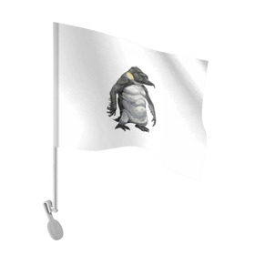 Флаг для автомобиля с принтом Пингвинопитек в Белгороде, 100% полиэстер | Размер: 30*21 см | лженаука | пингвин