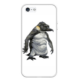 Чехол для iPhone 5/5S матовый с принтом Пингвинопитек в Белгороде, Силикон | Область печати: задняя сторона чехла, без боковых панелей | лженаука | пингвин