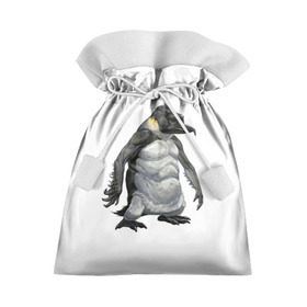 Подарочный 3D мешок с принтом Пингвинопитек в Белгороде, 100% полиэстер | Размер: 29*39 см | лженаука | пингвин