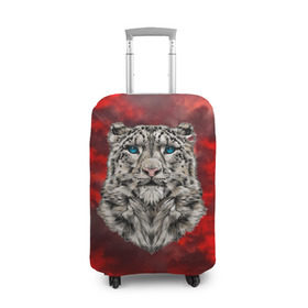 Чехол для чемодана 3D с принтом Леопард в Белгороде, 86% полиэфир, 14% спандекс | двустороннее нанесение принта, прорези для ручек и колес | 3d | cat | арт | вечер | взгляд | закат | кот | кот хипстер | котёнок | котятки | котятушки | кошечки | кошка | леопард | мордочка | ночь