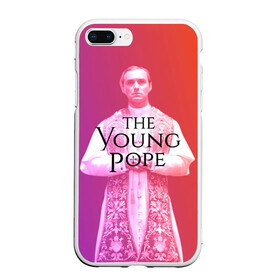 Чехол для iPhone 7Plus/8 Plus матовый с принтом The Young Pope в Белгороде, Силикон | Область печати: задняя сторона чехла, без боковых панелей | Тематика изображения на принте: young pope | джуд | лоу | молодой папа