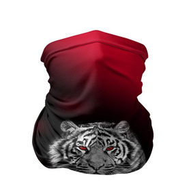Бандана-труба 3D с принтом Тигр красные глаза в Белгороде, 100% полиэстер, ткань с особыми свойствами — Activecool | плотность 150‒180 г/м2; хорошо тянется, но сохраняет форму |  хищник | багровый | большая кошка | глаза. красные | красный | кровавый | тигр