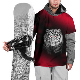 Накидка на куртку 3D с принтом Тигр красные глаза в Белгороде, 100% полиэстер |  |  хищник | багровый | большая кошка | глаза. красные | красный | кровавый | тигр
