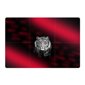 Магнитный плакат 3Х2 с принтом Тигр красные глаза в Белгороде, Полимерный материал с магнитным слоем | 6 деталей размером 9*9 см | Тематика изображения на принте:  хищник | багровый | большая кошка | глаза. красные | красный | кровавый | тигр