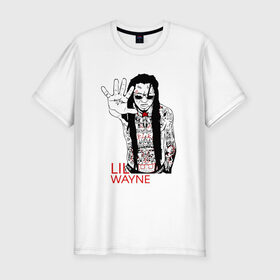 Мужская футболка премиум с принтом Lil Wayne 1 в Белгороде, 92% хлопок, 8% лайкра | приталенный силуэт, круглый вырез ворота, длина до линии бедра, короткий рукав | lil wayne | rap | лил уэйн | рэп | хип хоп