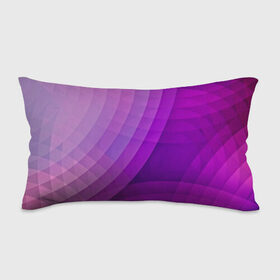 Подушка 3D антистресс с принтом Фиолетовые волны в Белгороде, наволочка — 100% полиэстер, наполнитель — вспененный полистирол | состоит из подушки и наволочки на молнии | Тематика изображения на принте: круги | фиолетовый геометрия