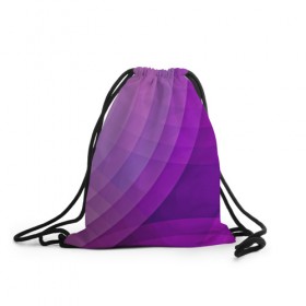 Рюкзак-мешок 3D с принтом Фиолетовые волны в Белгороде, 100% полиэстер | плотность ткани — 200 г/м2, размер — 35 х 45 см; лямки — толстые шнурки, застежка на шнуровке, без карманов и подкладки | круги | фиолетовый геометрия