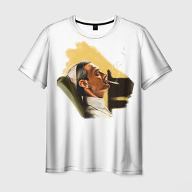 Мужская футболка 3D с принтом The Young Pope в Белгороде, 100% полиэфир | прямой крой, круглый вырез горловины, длина до линии бедер | Тематика изображения на принте: young pope | джуд | лоу | молодой папа