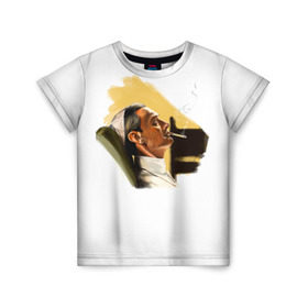 Детская футболка 3D с принтом The Young Pope в Белгороде, 100% гипоаллергенный полиэфир | прямой крой, круглый вырез горловины, длина до линии бедер, чуть спущенное плечо, ткань немного тянется | young pope | джуд | лоу | молодой папа