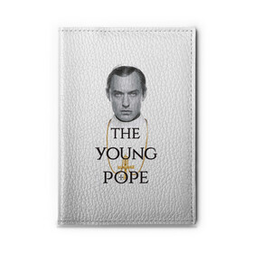 Обложка для автодокументов с принтом The Young Pope в Белгороде, натуральная кожа |  размер 19,9*13 см; внутри 4 больших “конверта” для документов и один маленький отдел — туда идеально встанут права | Тематика изображения на принте: young pope | джуд | лоу | молодой папа