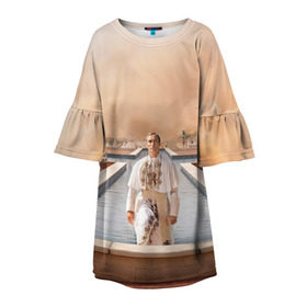 Детское платье 3D с принтом Италия в Белгороде, 100% полиэстер | прямой силуэт, чуть расширенный к низу. Круглая горловина, на рукавах — воланы | young pope | джуд | лоу | молодой папа