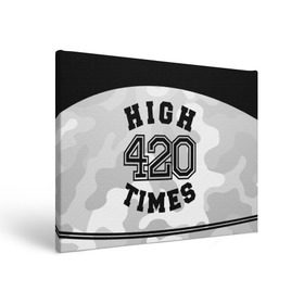 Холст прямоугольный с принтом High Times 420 Camo в Белгороде, 100% ПВХ |  | camouflage | камо | камуфляж