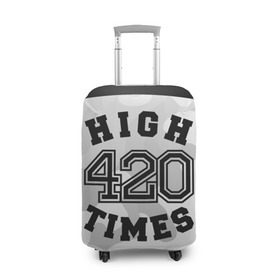 Чехол для чемодана 3D с принтом High Times 420 Camo в Белгороде, 86% полиэфир, 14% спандекс | двустороннее нанесение принта, прорези для ручек и колес | camouflage | камо | камуфляж