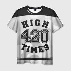 Мужская футболка 3D с принтом High Times 420 Camo в Белгороде, 100% полиэфир | прямой крой, круглый вырез горловины, длина до линии бедер | Тематика изображения на принте: camouflage | камо | камуфляж