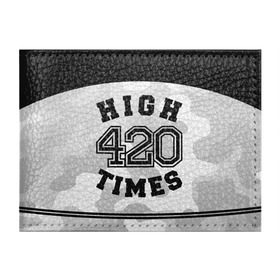 Обложка для студенческого билета с принтом High Times 420 Camo в Белгороде, натуральная кожа | Размер: 11*8 см; Печать на всей внешней стороне | camouflage | камо | камуфляж