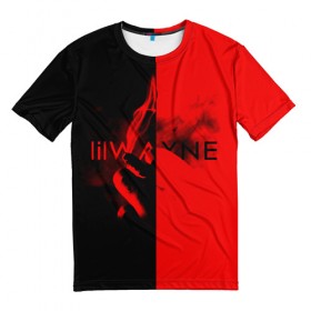 Мужская футболка 3D с принтом Lil Wayne 4 в Белгороде, 100% полиэфир | прямой крой, круглый вырез горловины, длина до линии бедер | 
