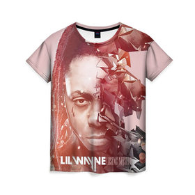 Женская футболка 3D с принтом Lil Wayne 7 в Белгороде, 100% полиэфир ( синтетическое хлопкоподобное полотно) | прямой крой, круглый вырез горловины, длина до линии бедер | 
