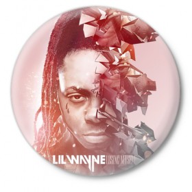 Значок с принтом Lil Wayne 7 в Белгороде,  металл | круглая форма, металлическая застежка в виде булавки | 