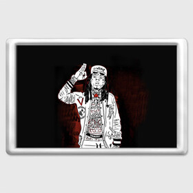 Магнит 45*70 с принтом Lil Wayne 3 в Белгороде, Пластик | Размер: 78*52 мм; Размер печати: 70*45 | Тематика изображения на принте: lil wayne | rap | лил уэйн | рэп | хип хоп
