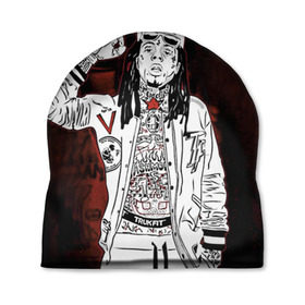 Шапка 3D с принтом Lil Wayne 3 в Белгороде, 100% полиэстер | универсальный размер, печать по всей поверхности изделия | Тематика изображения на принте: lil wayne | rap | лил уэйн | рэп | хип хоп