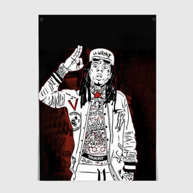 Постер с принтом Lil Wayne 3 в Белгороде, 100% бумага
 | бумага, плотность 150 мг. Матовая, но за счет высокого коэффициента гладкости имеет небольшой блеск и дает на свету блики, но в отличии от глянцевой бумаги не покрыта лаком | lil wayne | rap | лил уэйн | рэп | хип хоп