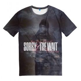 Мужская футболка 3D с принтом Lil Wayne 6 в Белгороде, 100% полиэфир | прямой крой, круглый вырез горловины, длина до линии бедер | Тематика изображения на принте: 