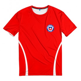 Мужская футболка 3D с принтом Chile в Белгороде, 100% полиэфир | прямой крой, круглый вырез горловины, длина до линии бедер | 