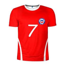 Мужская футболка 3D спортивная с принтом Chile в Белгороде, 100% полиэстер с улучшенными характеристиками | приталенный силуэт, круглая горловина, широкие плечи, сужается к линии бедра | alexis | chile | санчес алексис | сборная чили | футбол
