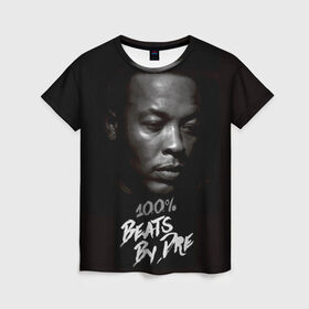 Женская футболка 3D с принтом Dr.Dre в Белгороде, 100% полиэфир ( синтетическое хлопкоподобное полотно) | прямой крой, круглый вырез горловины, длина до линии бедер | dr. dre | rap | андре ромелл янг | джи фанк. | доктор дре | доктор дрэ | рэп
