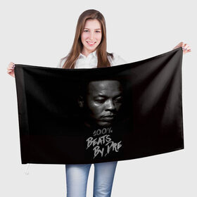 Флаг 3D с принтом Dr.Dre в Белгороде, 100% полиэстер | плотность ткани — 95 г/м2, размер — 67 х 109 см. Принт наносится с одной стороны | dr. dre | rap | андре ромелл янг | джи фанк. | доктор дре | доктор дрэ | рэп