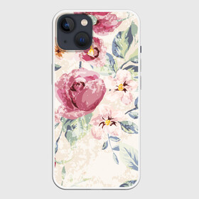Чехол для iPhone 13 с принтом Vintage Flovers в Белгороде,  |  | beautiful | color | cute | flowers | nature | pattern | pink | purple | red | summer | vintage | yellow | жёлтое | красивое | красное | красота | милое | оранжевое | природа | цвет | цветы | яркое