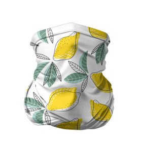 Бандана-труба 3D с принтом Лимончики в Белгороде, 100% полиэстер, ткань с особыми свойствами — Activecool | плотность 150‒180 г/м2; хорошо тянется, но сохраняет форму | лимоны | минимализм | паттерн | фрукты | цитрусовые