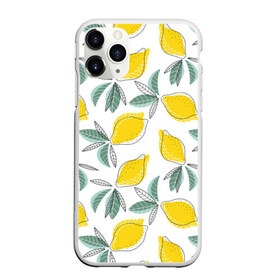 Чехол для iPhone 11 Pro Max матовый с принтом Лимончики в Белгороде, Силикон |  | Тематика изображения на принте: лимоны | минимализм | паттерн | фрукты | цитрусовые