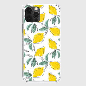 Чехол для iPhone 12 Pro Max с принтом Лимончики в Белгороде, Силикон |  | Тематика изображения на принте: лимоны | минимализм | паттерн | фрукты | цитрусовые