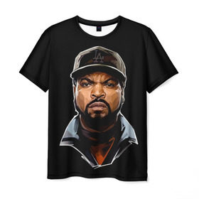 Мужская футболка 3D с принтом Ice Cube 1 в Белгороде, 100% полиэфир | прямой крой, круглый вырез горловины, длина до линии бедер | ice cube | oshea jackson | rap | айс кьюб | гангста рэп | о’ши дже́ксон | рэп