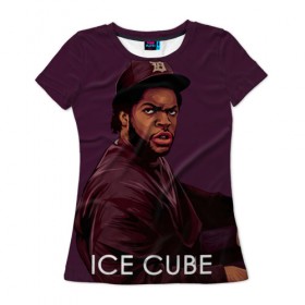 Женская футболка 3D с принтом Ice Cube 5 в Белгороде, 100% полиэфир ( синтетическое хлопкоподобное полотно) | прямой крой, круглый вырез горловины, длина до линии бедер | ice cube | oshea jackson | rap | айс кьюб | гангста рэп | о’ши дже́ксон | рэп