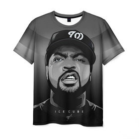 Мужская футболка 3D с принтом Ice Cube 2 в Белгороде, 100% полиэфир | прямой крой, круглый вырез горловины, длина до линии бедер | ice cube | oshea jackson | rap | айс кьюб | гангста рэп | о’ши дже́ксон | рэп