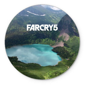 Коврик круглый с принтом Far Cry 5 в Белгороде, резина и полиэстер | круглая форма, изображение наносится на всю лицевую часть | far cry | far cry 5 | фар край