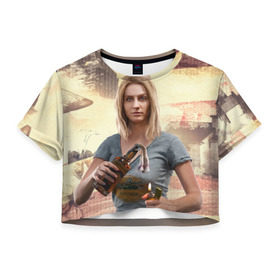 Женская футболка 3D укороченная с принтом Фар Край 5 в Белгороде, 100% полиэстер | круглая горловина, длина футболки до линии талии, рукава с отворотами | far cry | far cry 5 | фар край