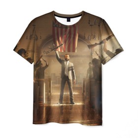 Мужская футболка 3D с принтом Gun в Белгороде, 100% полиэфир | прямой крой, круглый вырез горловины, длина до линии бедер | far cry | far cry 5 | фар край