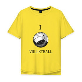 Мужская футболка хлопок Oversize с принтом My volleyball в Белгороде, 100% хлопок | свободный крой, круглый ворот, “спинка” длиннее передней части | ball | beach | game | gamer | i | love | player | volleybal | волейбол | волейболист | игра | игрок | пляжник | спорт | спортсмен