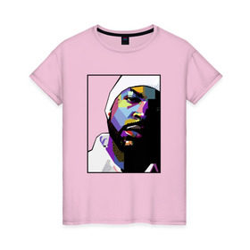 Женская футболка хлопок с принтом Ice Cube в Белгороде, 100% хлопок | прямой крой, круглый вырез горловины, длина до линии бедер, слегка спущенное плечо | ice cube | oshea jackson | rap | айс кьюб | гангста рэп | о’ши джексон | рэп