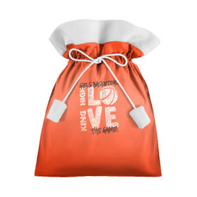 Подарочный 3D мешок с принтом По королевски высокая любовь (баскетбол девушек) в Белгороде, 100% полиэстер | Размер: 29*39 см | basketball | love | мяч