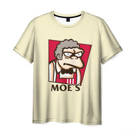 Мужская футболка 3D с принтом Моррис в Белгороде, 100% полиэфир | прямой крой, круглый вырез горловины, длина до линии бедер | donut | homer | morris | simpson | барт | гомер | мардж | мо сизлак | моррис | пончик | симпсон | симпсоны