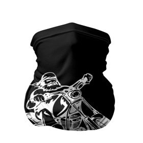 Бандана-труба 3D с принтом Байкер в Белгороде, 100% полиэстер, ткань с особыми свойствами — Activecool | плотность 150‒180 г/м2; хорошо тянется, но сохраняет форму | biker | black and white | man | motorcycle | motorcyclist | silhouette | stencil | байкер | мотоцикл | мотоциклист | мужчина | силуэт | трафарет | черно белый