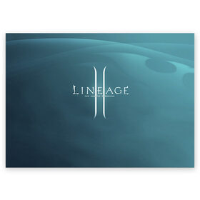 Поздравительная открытка с принтом LineAge II в Белгороде, 100% бумага | плотность бумаги 280 г/м2, матовая, на обратной стороне линовка и место для марки
 | Тематика изображения на принте: l2 | la 2 | lineage | lineage 2 | lineage ii | линейка