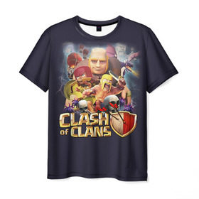 Мужская футболка 3D с принтом Clash of clans 2 в Белгороде, 100% полиэфир | прямой крой, круглый вырез горловины, длина до линии бедер | clash of clans | игры | клэш оф кланс